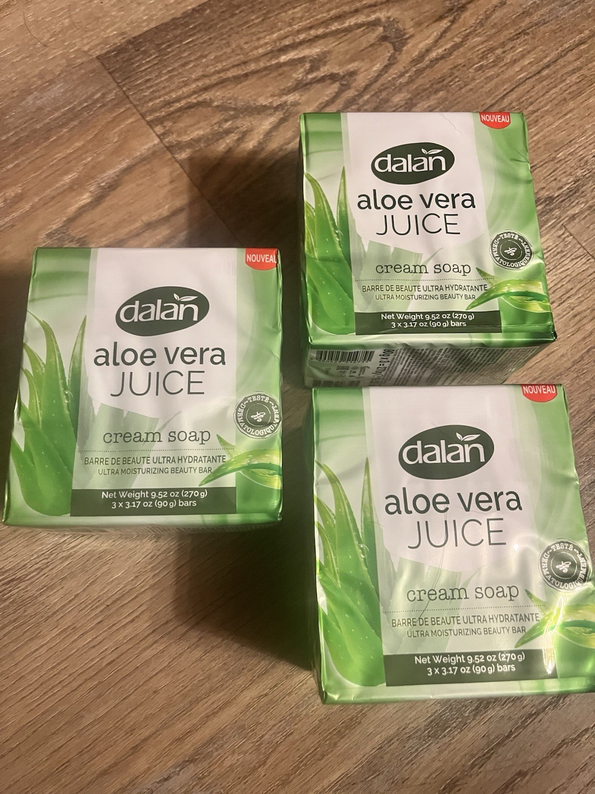 9 Bars Dalan Aloe Vera Juice Cream Soap 3.17oz Each Exp 05/06/2027