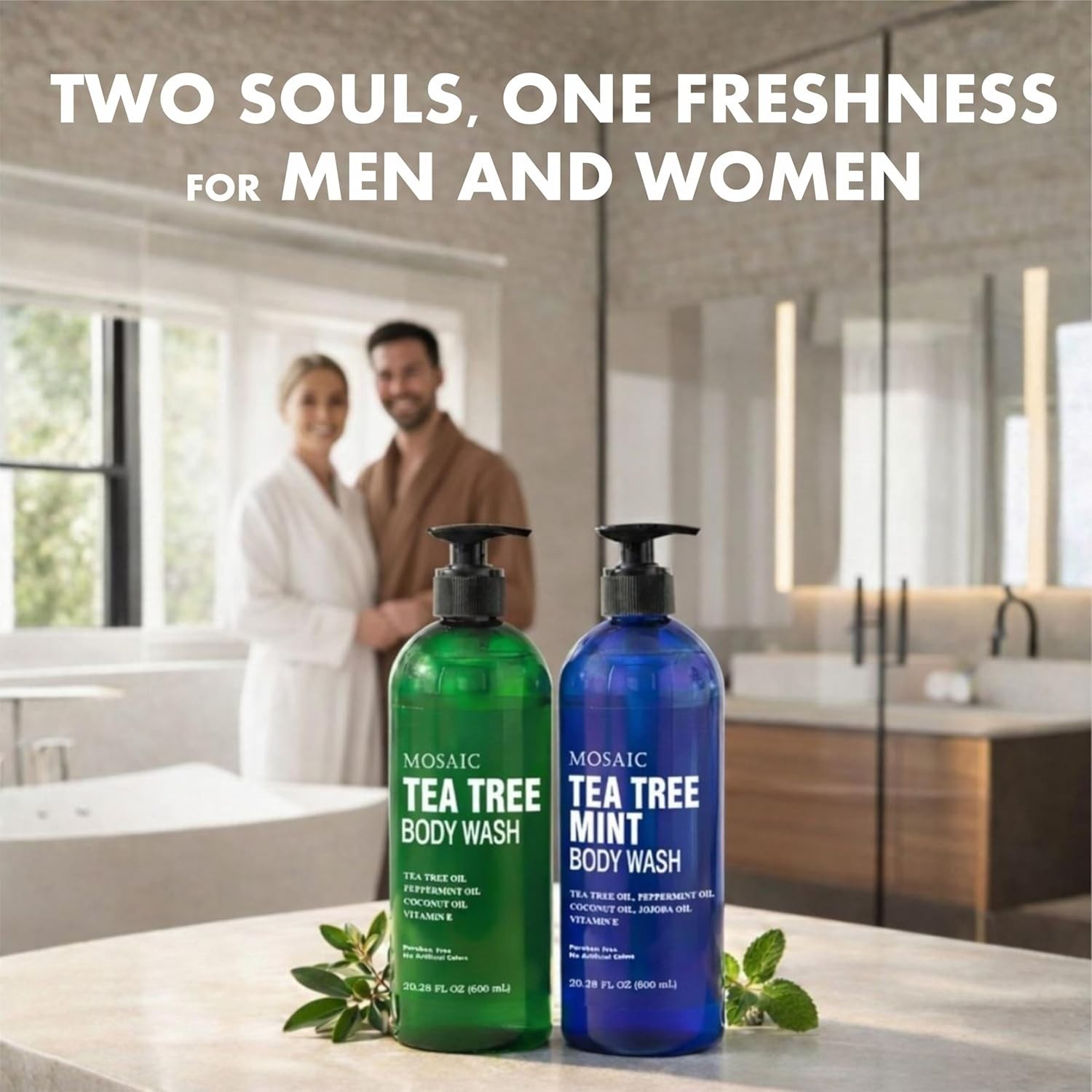 AnatoliaDaphne Tea Tree Body Wash 20.2oz Vitamin E Shower Gel NEW (Pack of 2)
