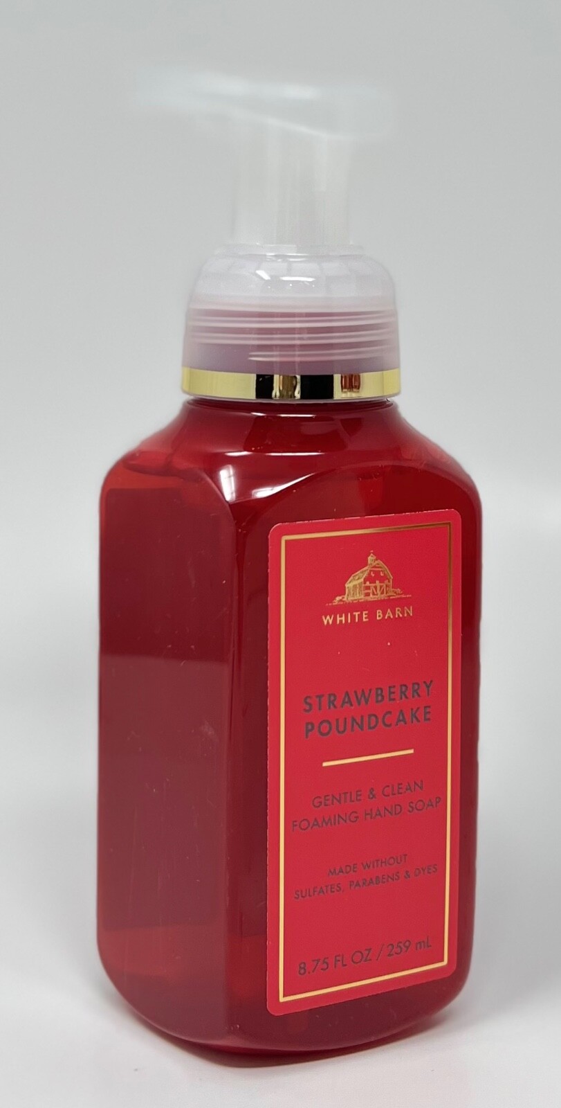 1 BATH BODY WORKS STRAWBERRY POUND CAKE GENTLE CLEAN FOAMING HAND SOAP WASH PUMP