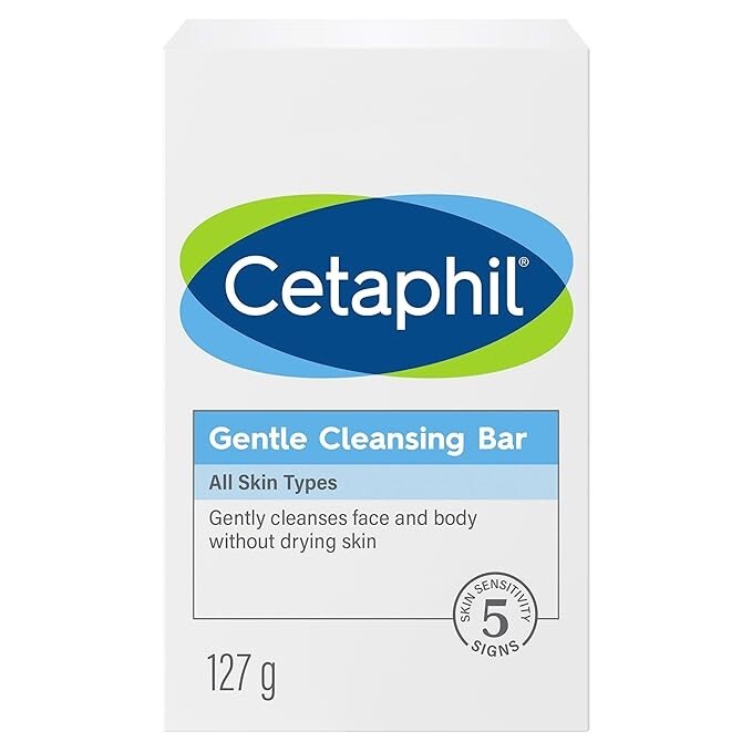 CETAPHIL Gentle Cleansing Bar Soap for Normal/Dry Sensitive Skin 4.5oz, 6-Pack