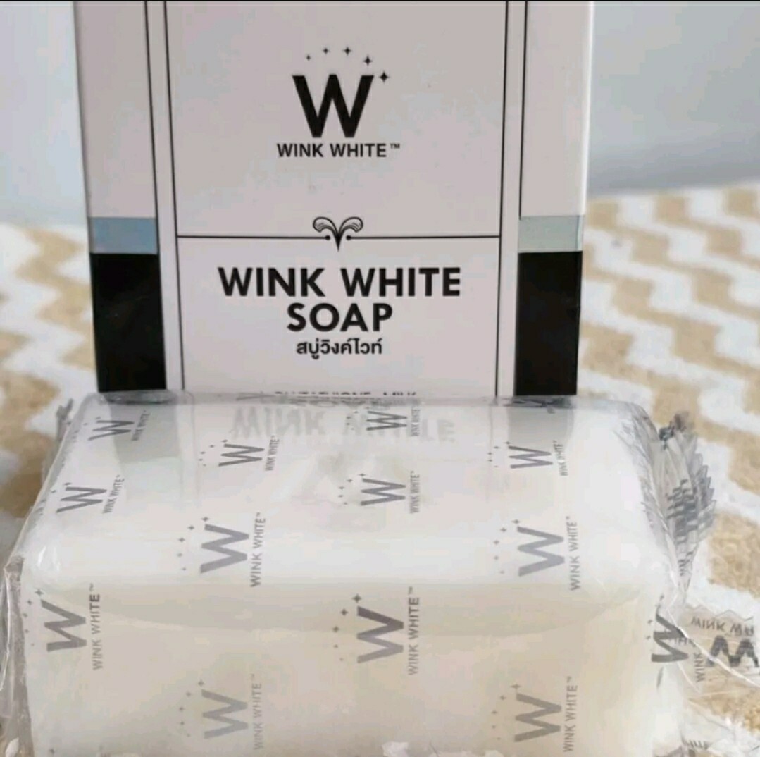 x15 Wink White Soap Skin Body Whitening Face Gluta Brightening Cleansing 80g.