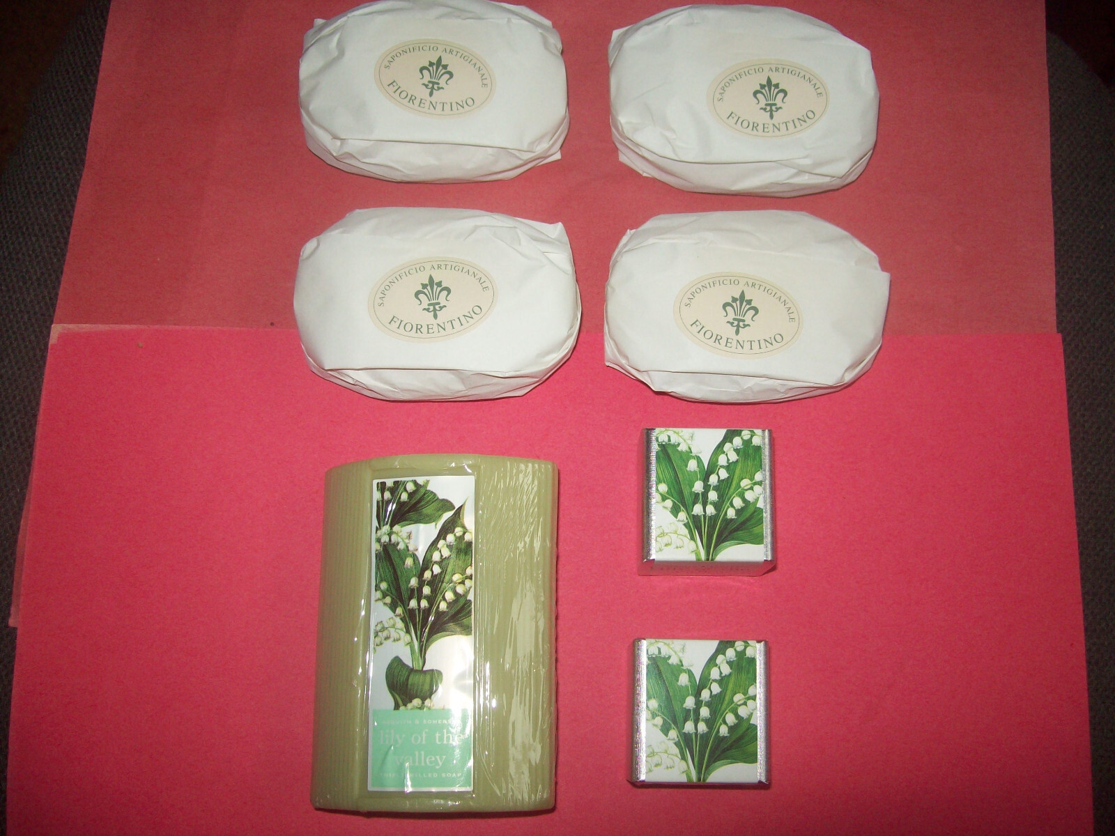GOOD LOT SOAPS -OLIVE GROVE -FLORENTINO & LILY OF THE VALLEY FROM ITALY