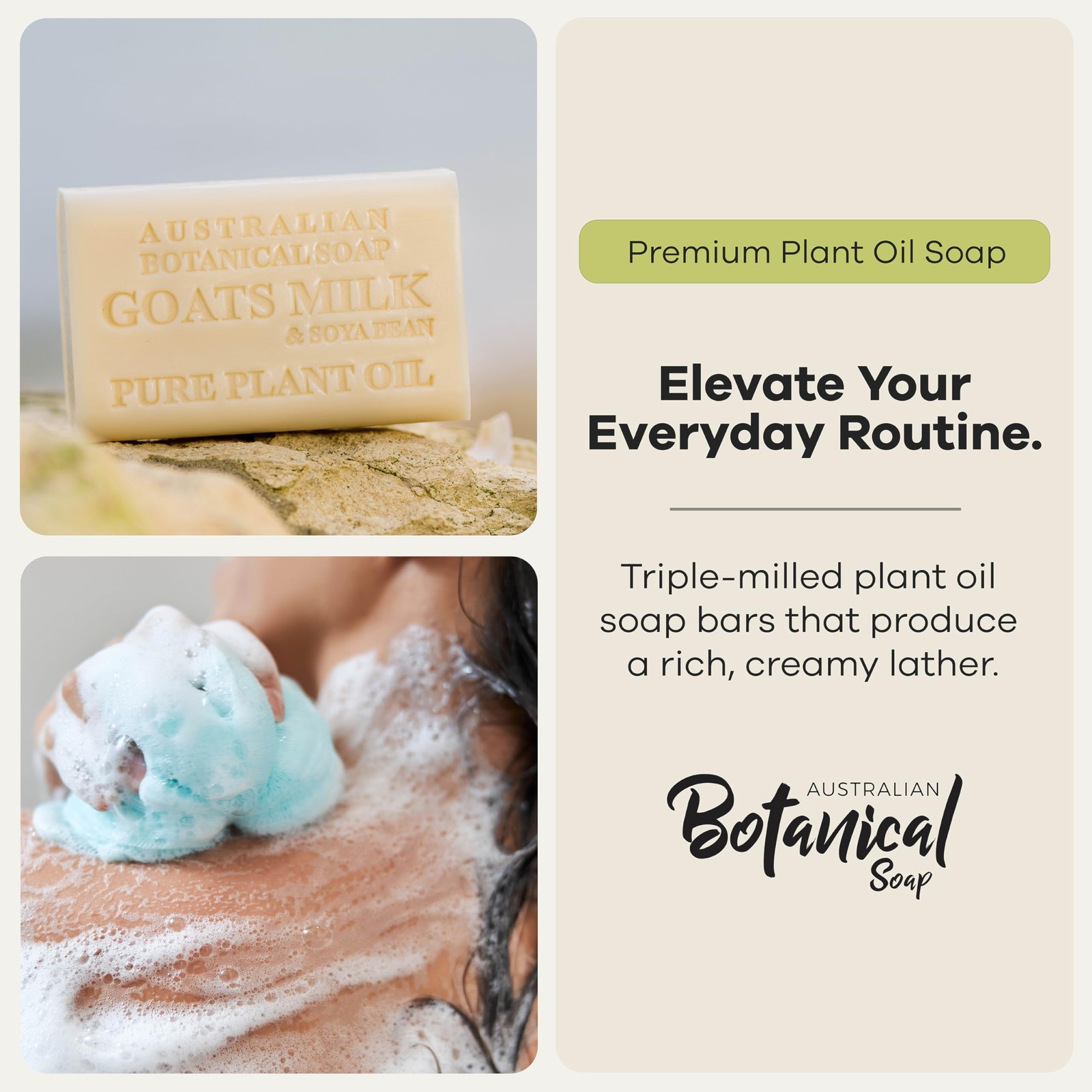 Australian Botanical Soap Variety Pack, 6.6 oz Bars – Goat Milk, Eucalyptus, …