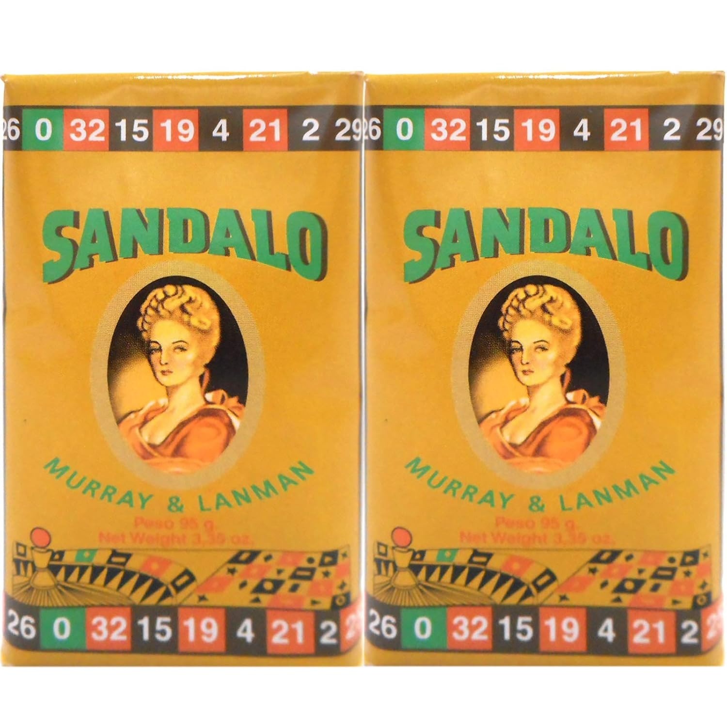 Sandalwood (Sandalo) Bar Soap by Murray & Lanman, 3.35 Oz/95 gram (2-Pack)