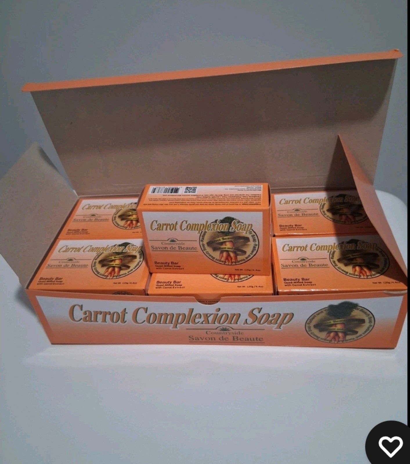 Countryside Carrot Complexion Savon de Beaute Beauty Bar 12x125g Orange