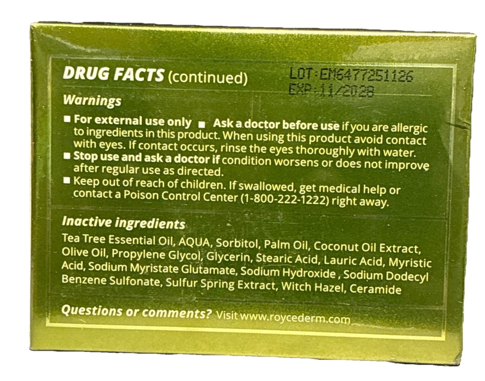 Roycederm Antifungal Tea Tree Soap Antibacterial Treatment for Face & Body