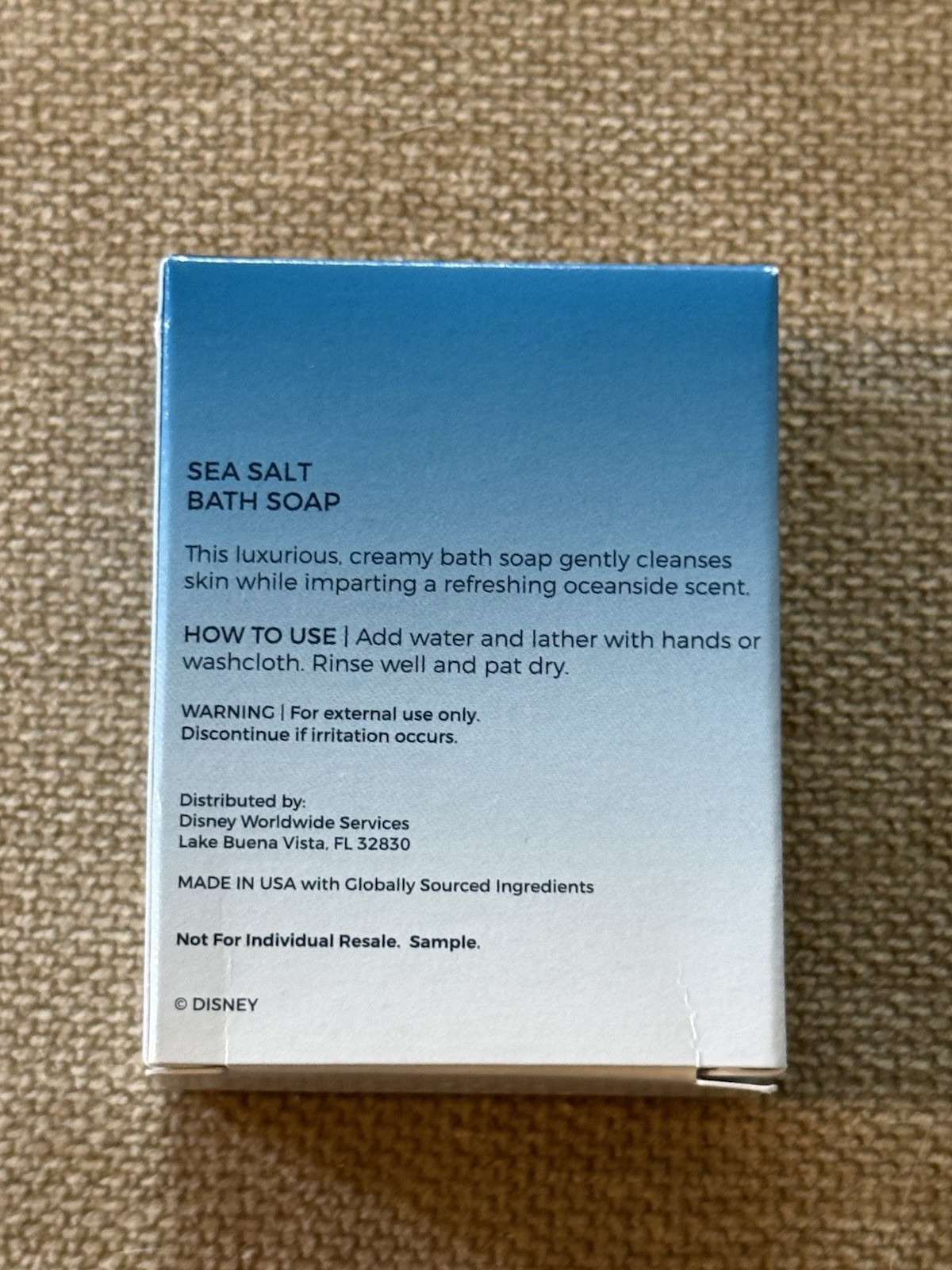 DISNEY RESORTS SEA SALT BATH SOAP, 8 – 1.5OZ BARS, NEW