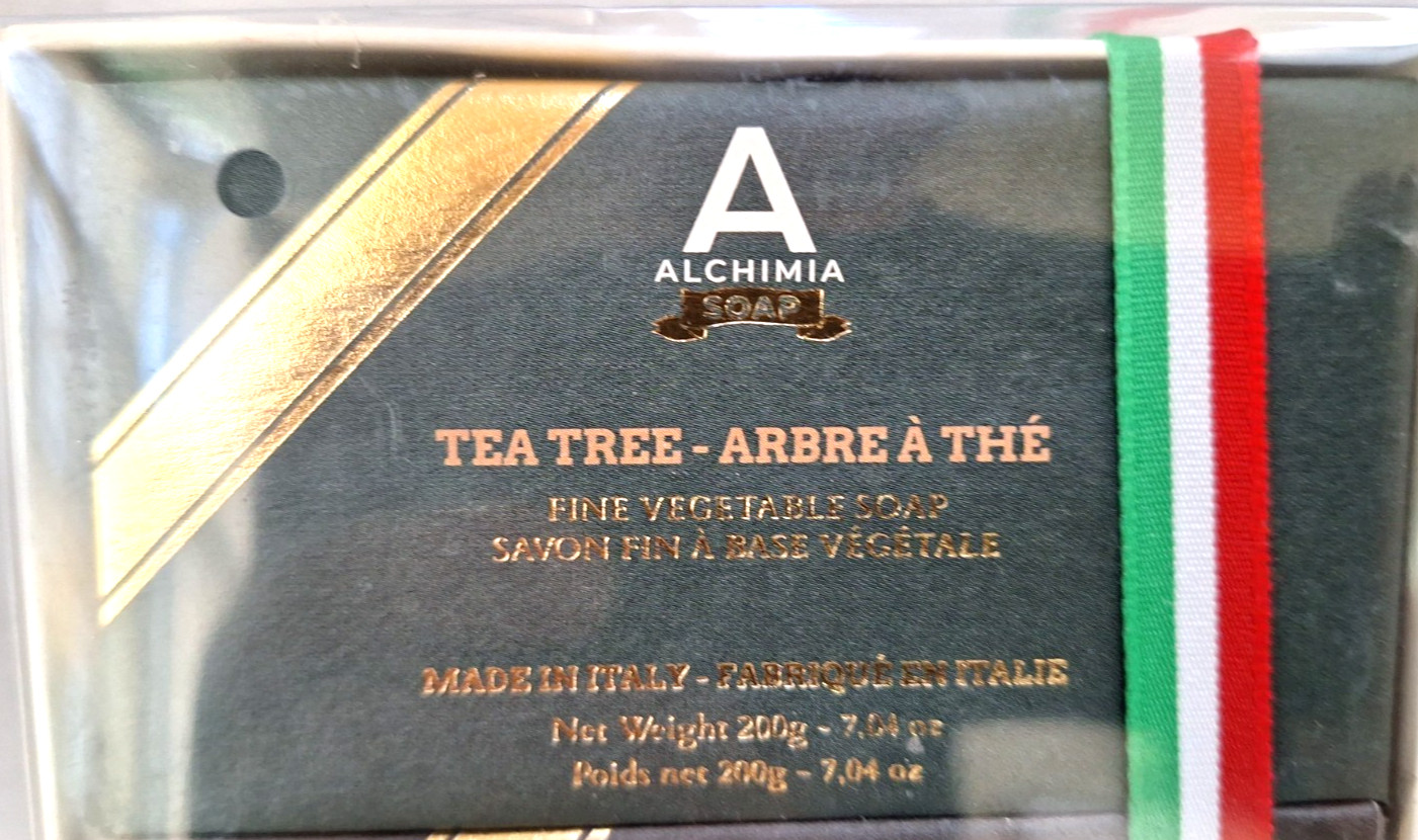 Alchimia Fine Vegetable Soap Trio Italy – Tea Tree, Tobacco & Black Pepper – New