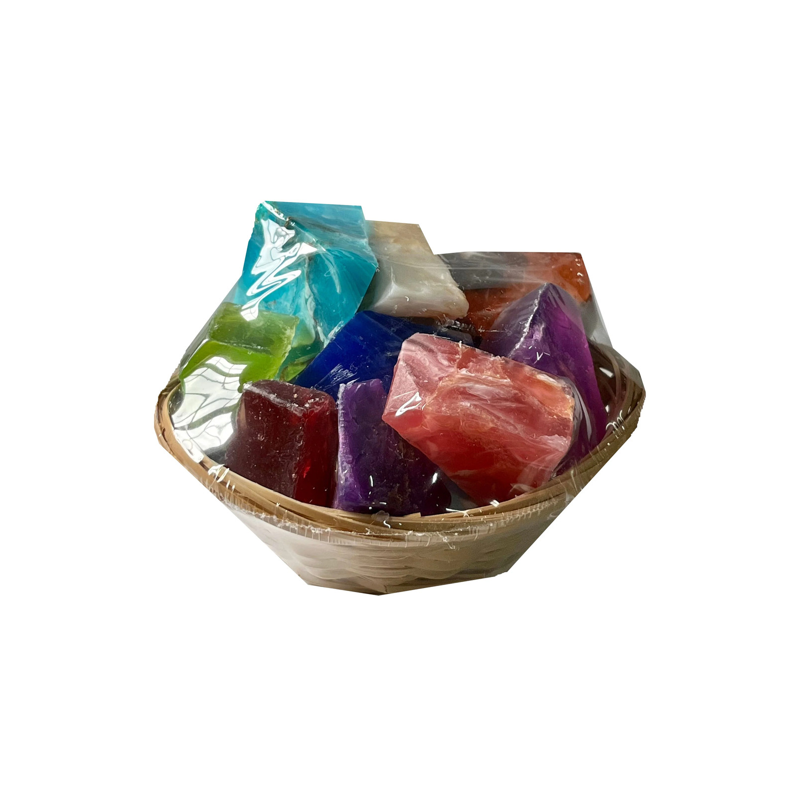 T.S. Pink SoapRocks Basket – O – Gems Jewel Soaps Gift Set
