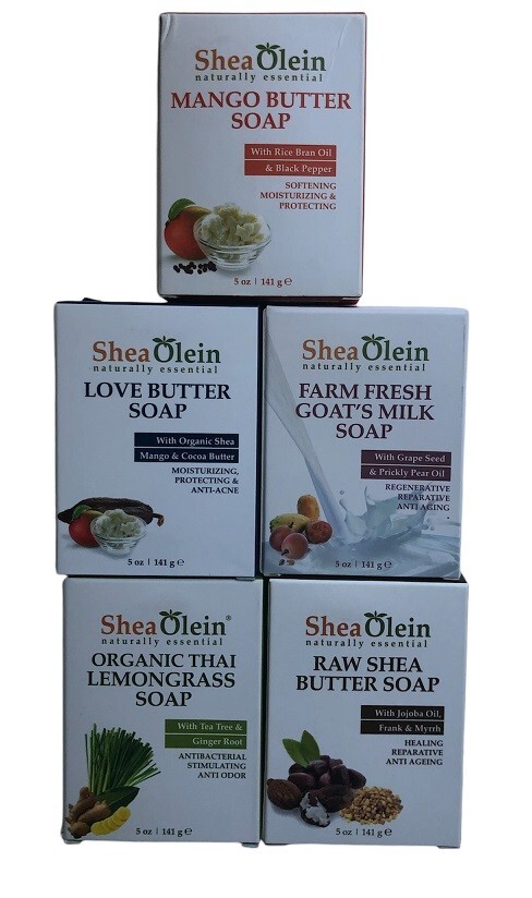 5- Pack Variety Shea Olein Soap – Gift Set