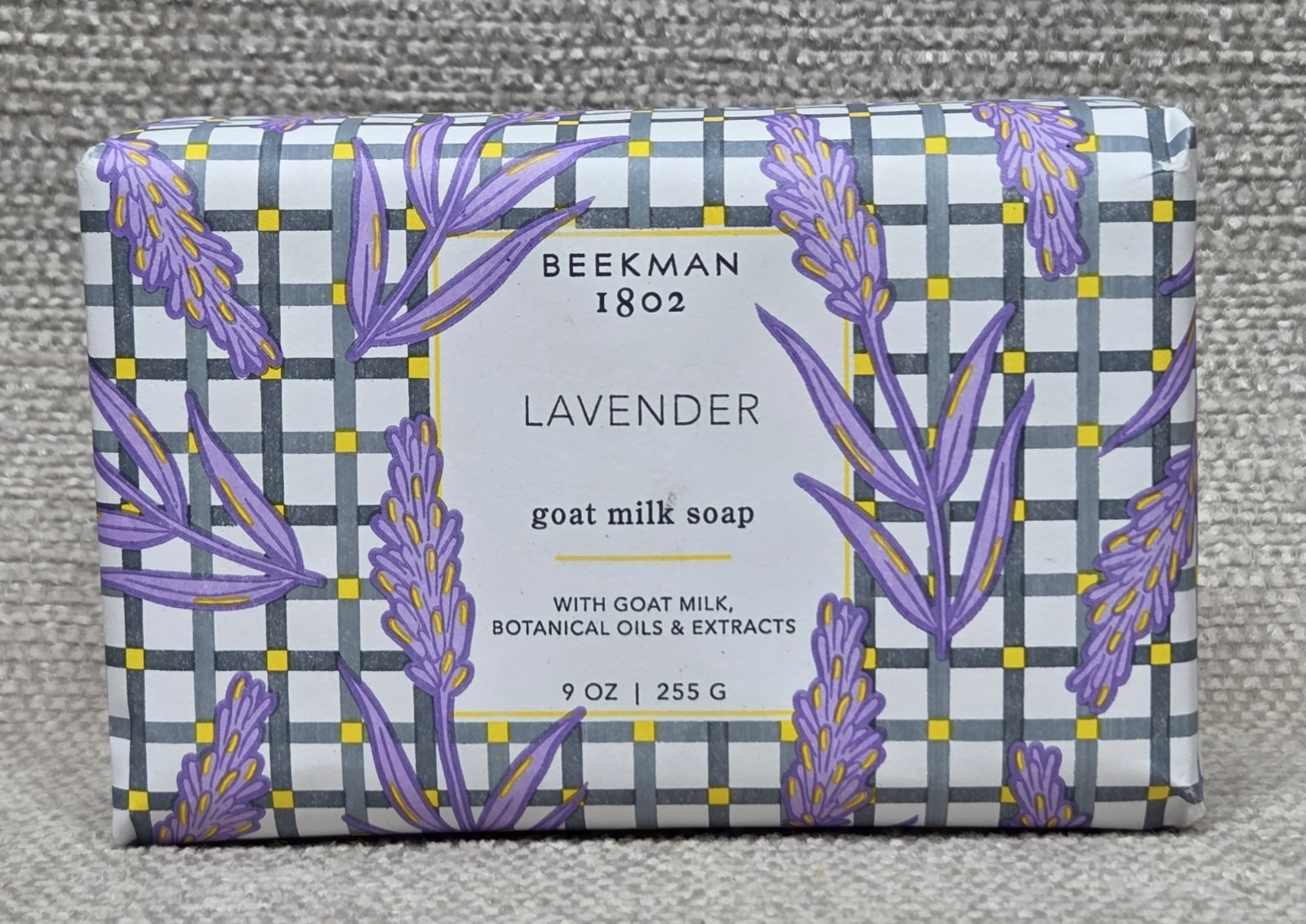 Beekman 1802 Lavender Goat Milk 9 oz. Bar of Soap Botanical Oils & Extracts New