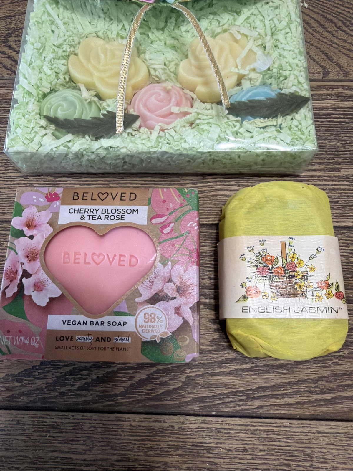Decorative Hand Soap Lot Beloved Cherry Blossom & English Jasmine & Rose Shaped