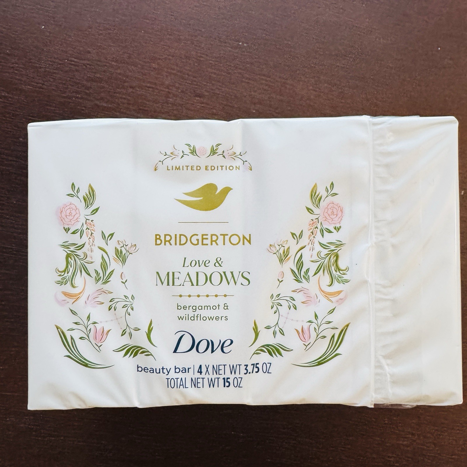 4 x Bridgerton Dove Love And Meadows Bergamot Wildflowers Beauty Bar Soap Soaps