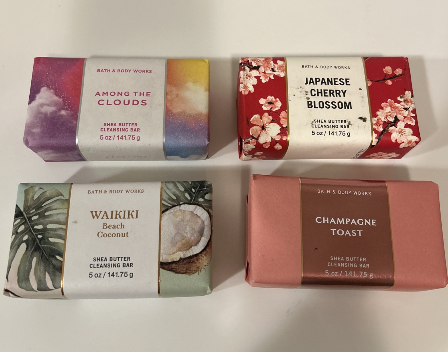 Bath and Body Works Lot Of 4 5 Oz Shea Butter Cleansing Bars 141.75g Each Sealed