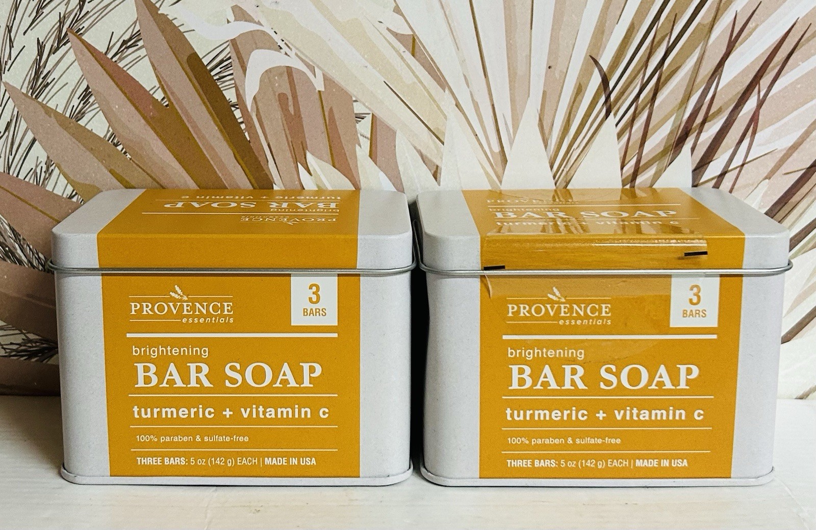 2-Pack Provence Essentials ~ Turmeric Honey Bar Soap Set 6 Bars 5 oz Each