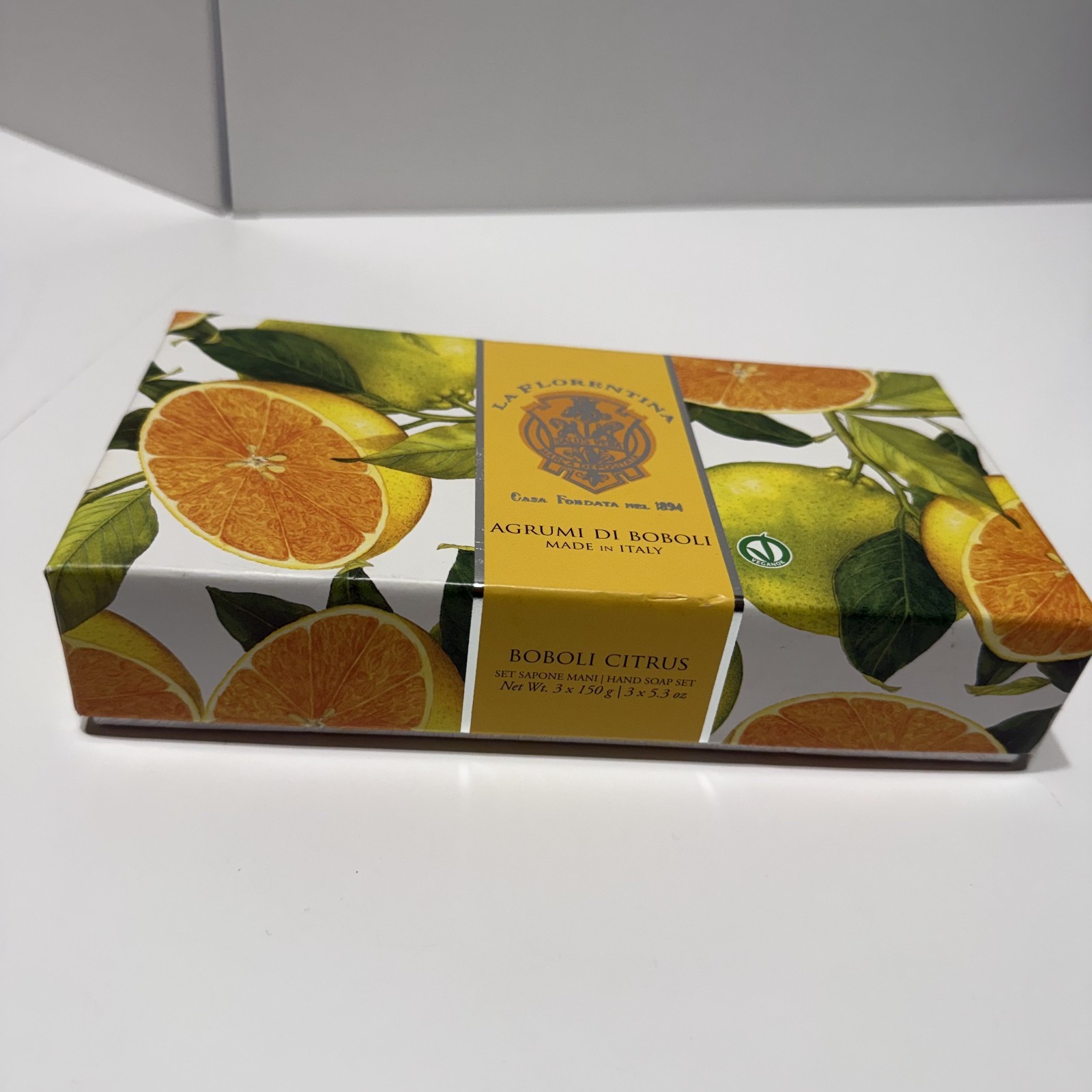 La Florentina Agrumi di Boboli Soap CITRUS HAND SOAP ITALY 3 x 5.3 oz bars NEW