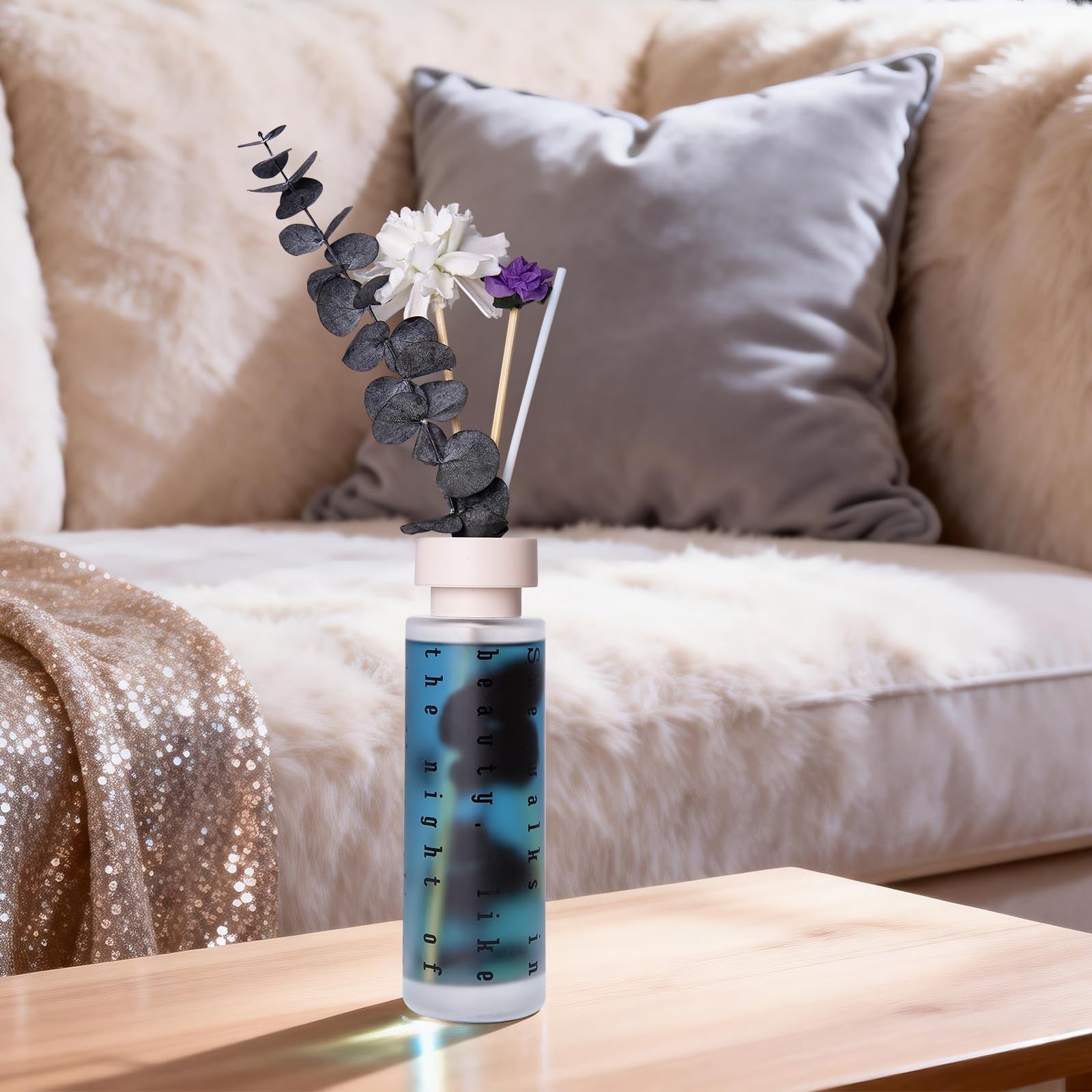 Ikeda Reed Diffuser Set of 4, Lavender, Gardenia, Rose&Tea Scented Diffuser w…