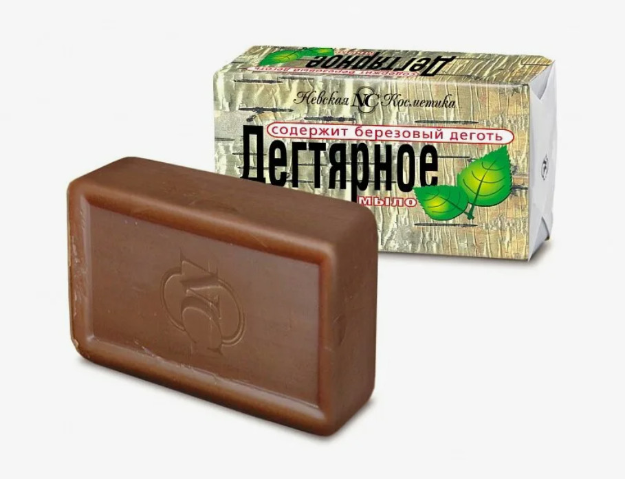 Tar soap. 12 x 140g. Degtayrnoe.Birch tar soap.Nevsk cosmetic.Nevskaya cosmetika