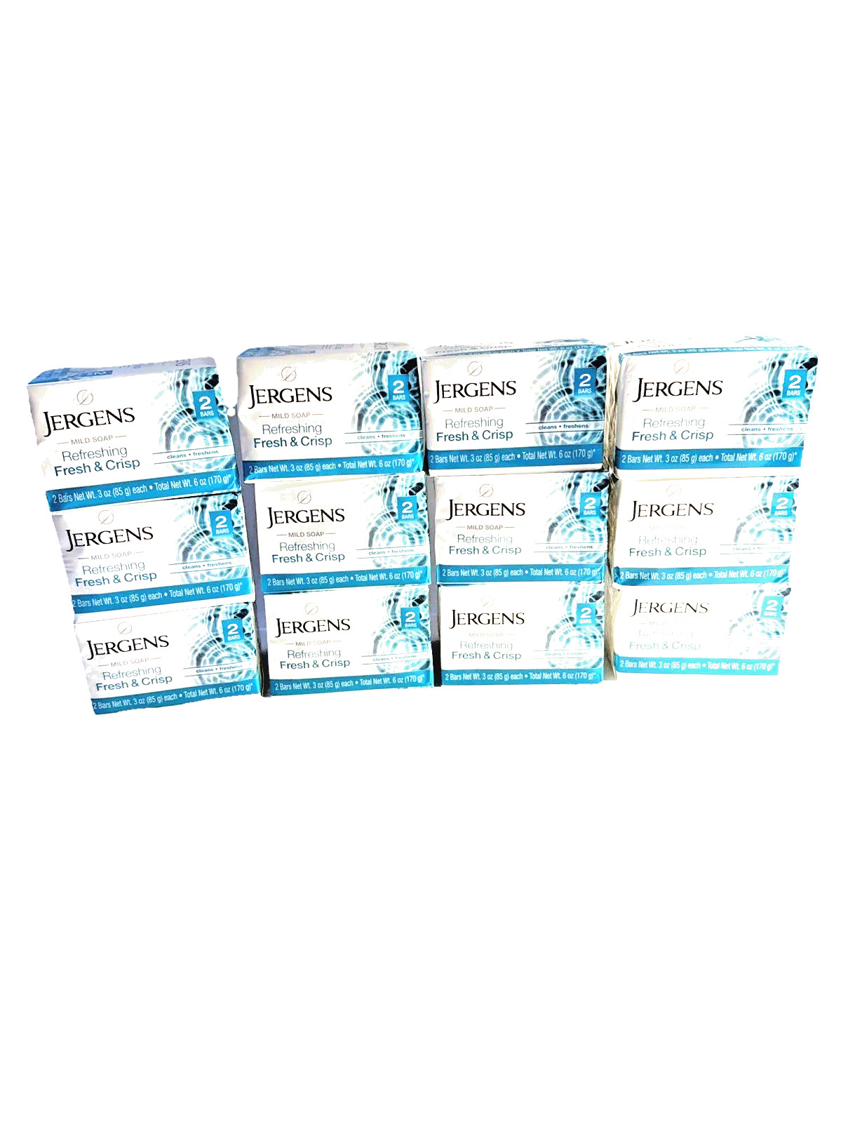 Jergens Mild Soap – Refreshing Pure And Light 12 PK 24 Bars Total 3 Oz ea. MILD