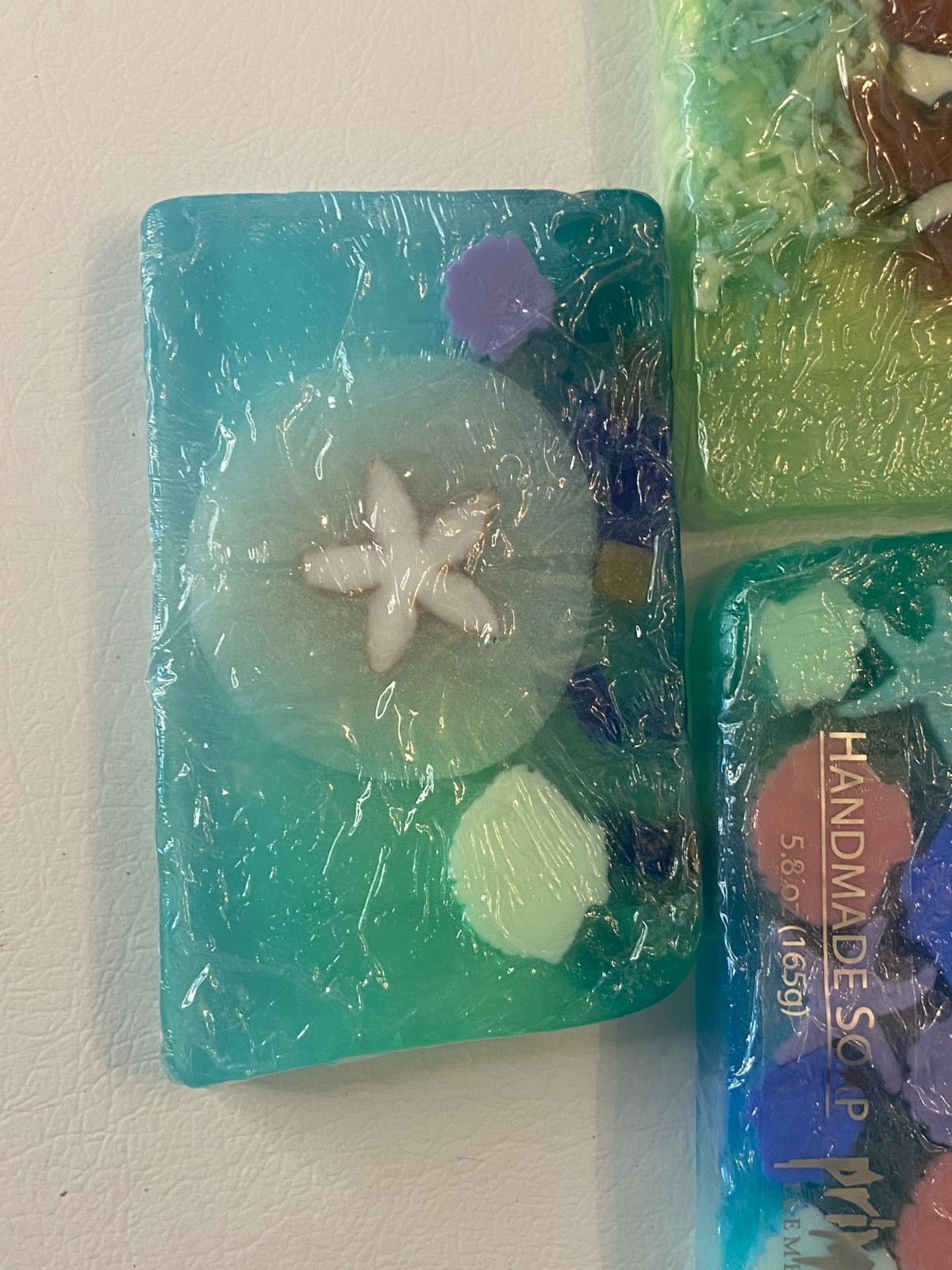 5 Primal Elements 3.5 oz. Bar Soap in Shrinkwrap Mermaid, Fish, Sand Dollar