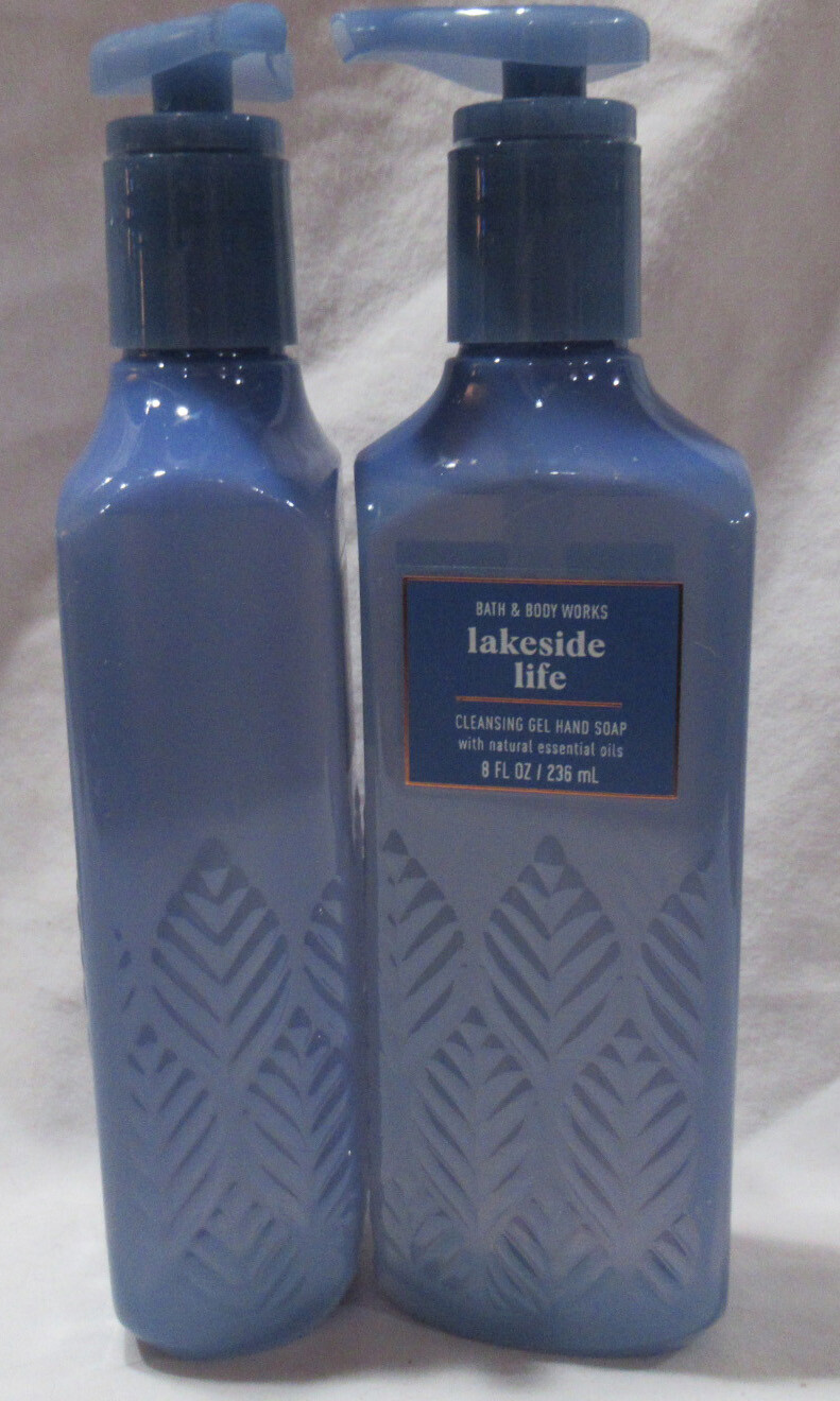 Bath & Body Works Cleansing Gel Hand Soap essential Lot Set of 2 LAKESIDE LIFE