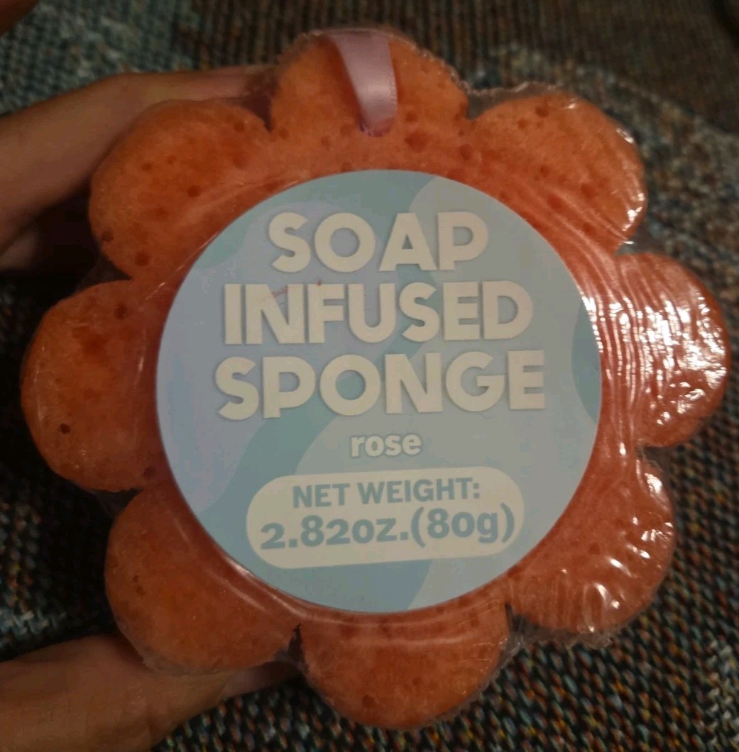 Soap Infused Loofah Sponge ROSE 2.82 oz.