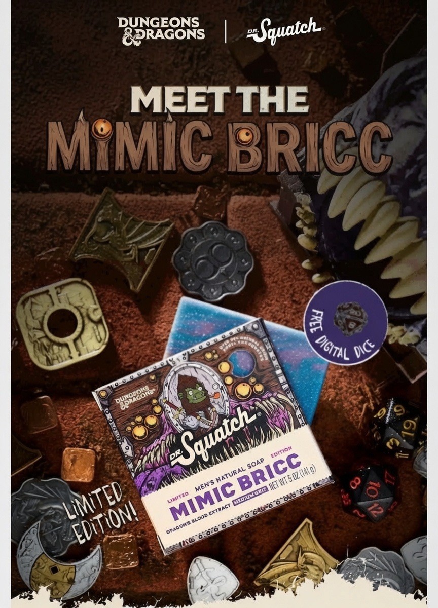 Dr. Squatch D&D Mimic Bricc 3-Pack Limited Edition Dungeons & Dragons Soap EARLY