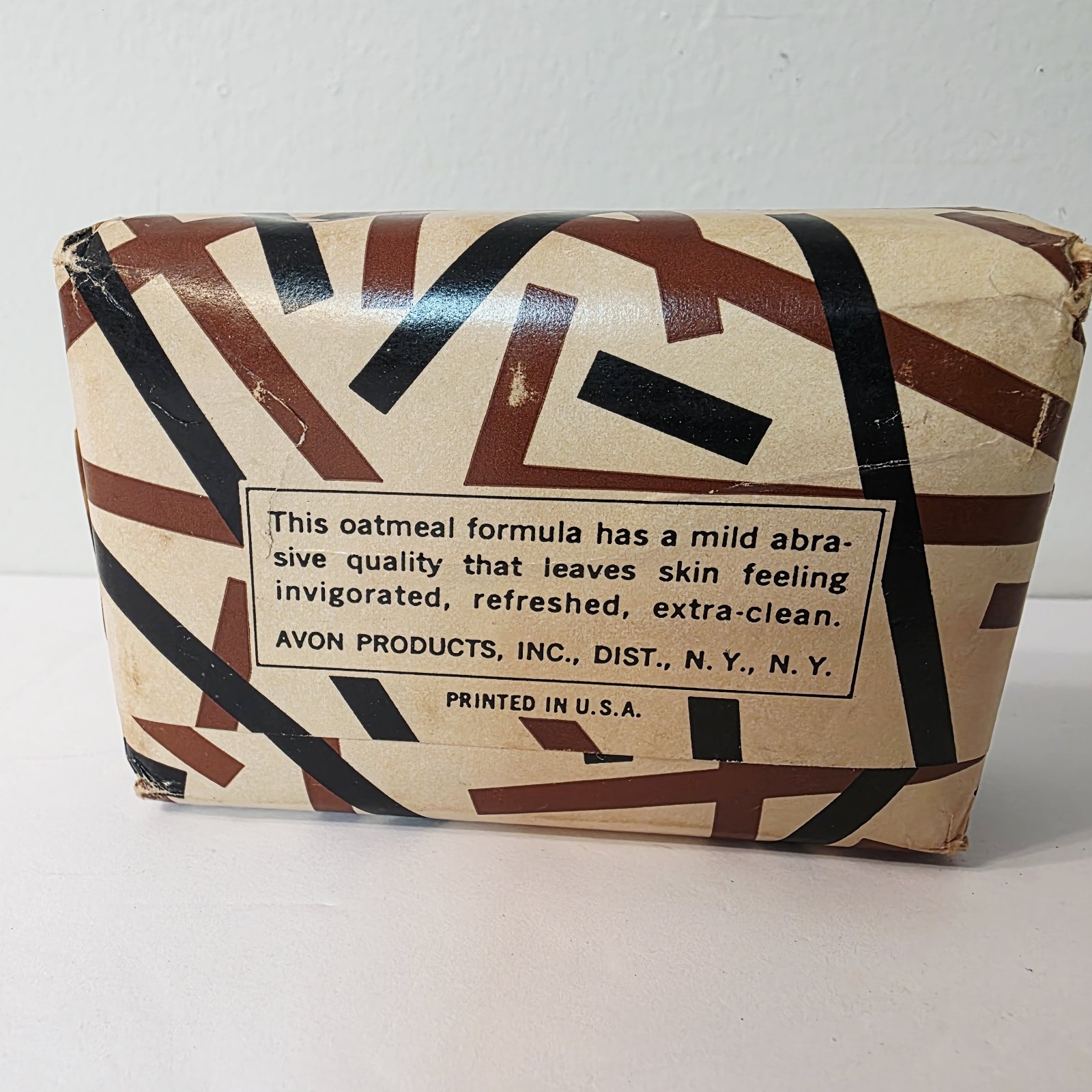 Vtg NOS Avon Oatmeal Bar Soap Spicy Refreshing Masculine Scent