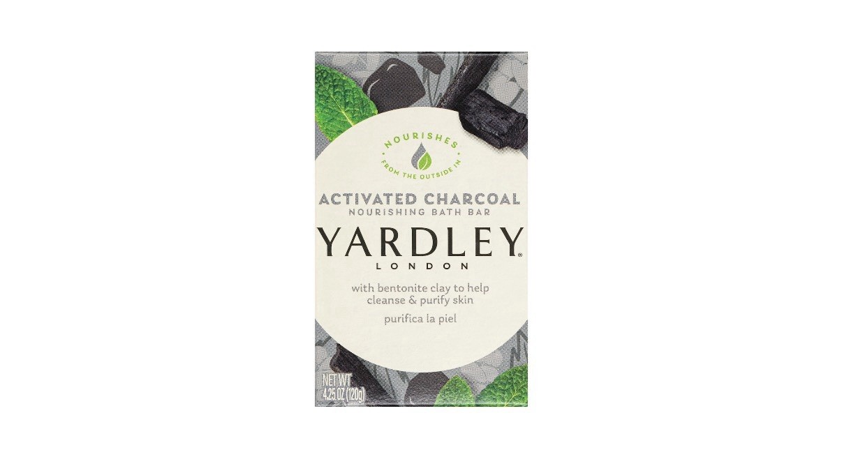 Pack 3 Yardley Activated Charcoal Bentonite Clay Nourishing Bath Bar Soap 4.25
