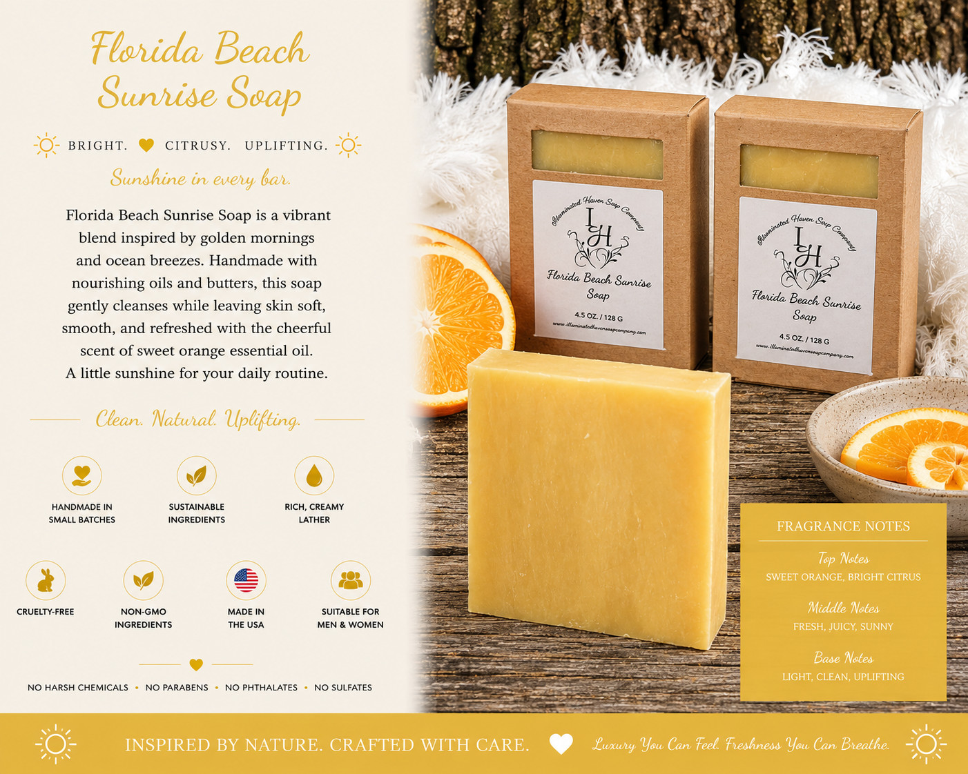 Handmade Artisan Soap Bar Natural Bath Soap Shea Butter USA Made Moisturizing