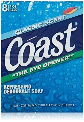 Coast Classic Deodorant Soap 4 oz ea- 8 Bars