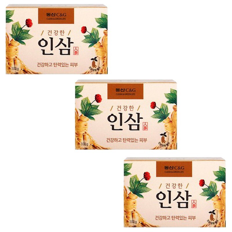 3x Ginseng Soaps 100g x 3ea 3bars made Korea