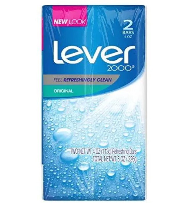 NEW! ORIGINAL LEVER 2000 (4-Bars) 4 Oz. (113g) Refreshingly Clean Feeling Skin!