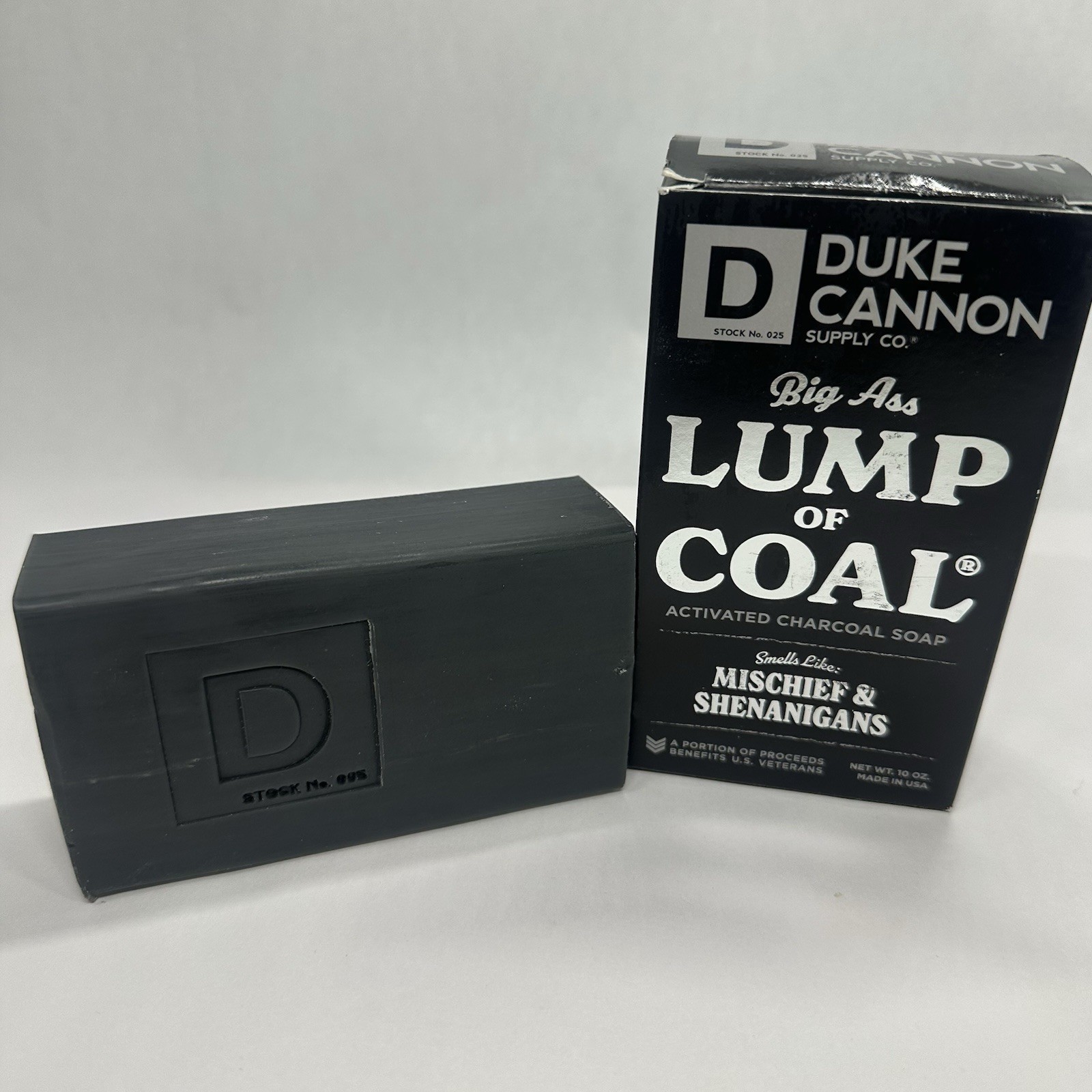 Duke Cannon Co. Lump Of Coal Charcoal Bar Soap – 10oz Stocking Made in USA