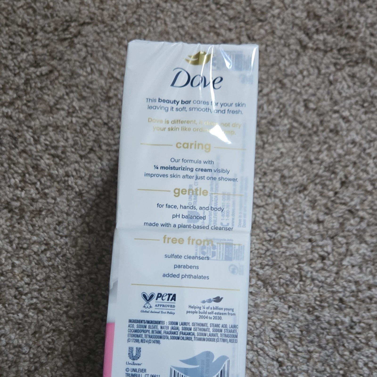 Dove Pink Moisturizing Body Bar Soap Oval for Body Hands Face