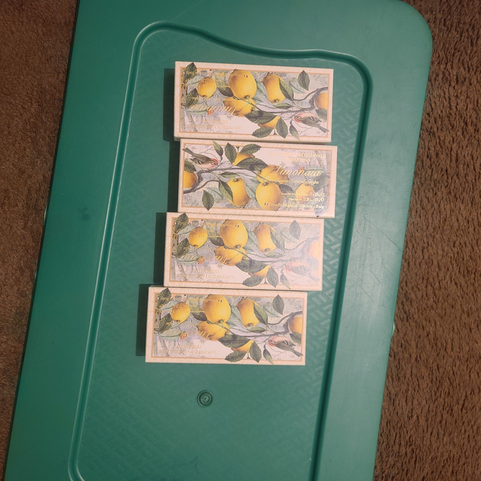 Saponificio LEMON Scented Soaps Tuscany (3) 4.4 oz GIFTBOX