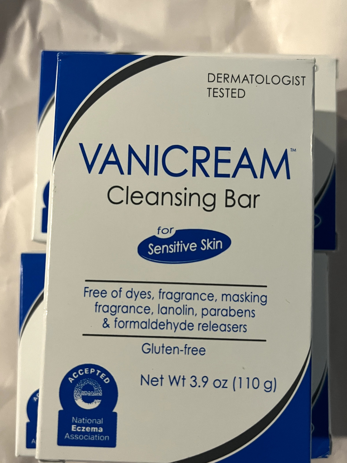 6X Vanicream Cleansing Bar for Sensitive Skin 3.90 oz/110g Each New