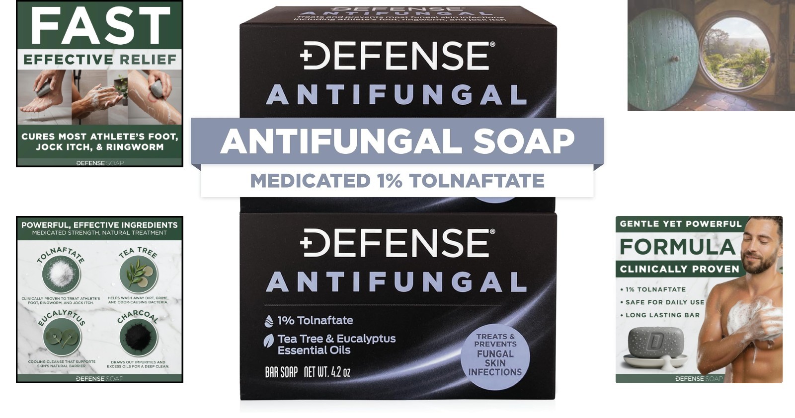Medicated Defense Antifungal Soap with Tea Tree | 2-Pack for Fungal Infections