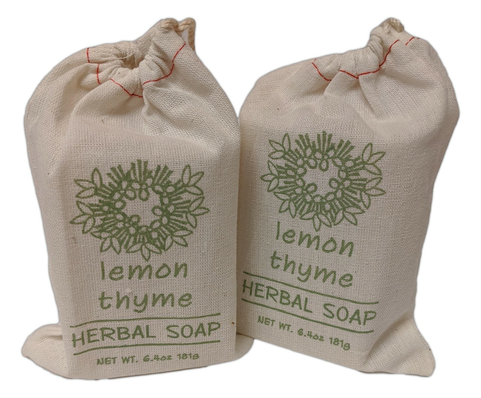 Set of 2 Greenwich Bay LEMON THYME Herbal Soap In A Sack, 6.4 oz Each