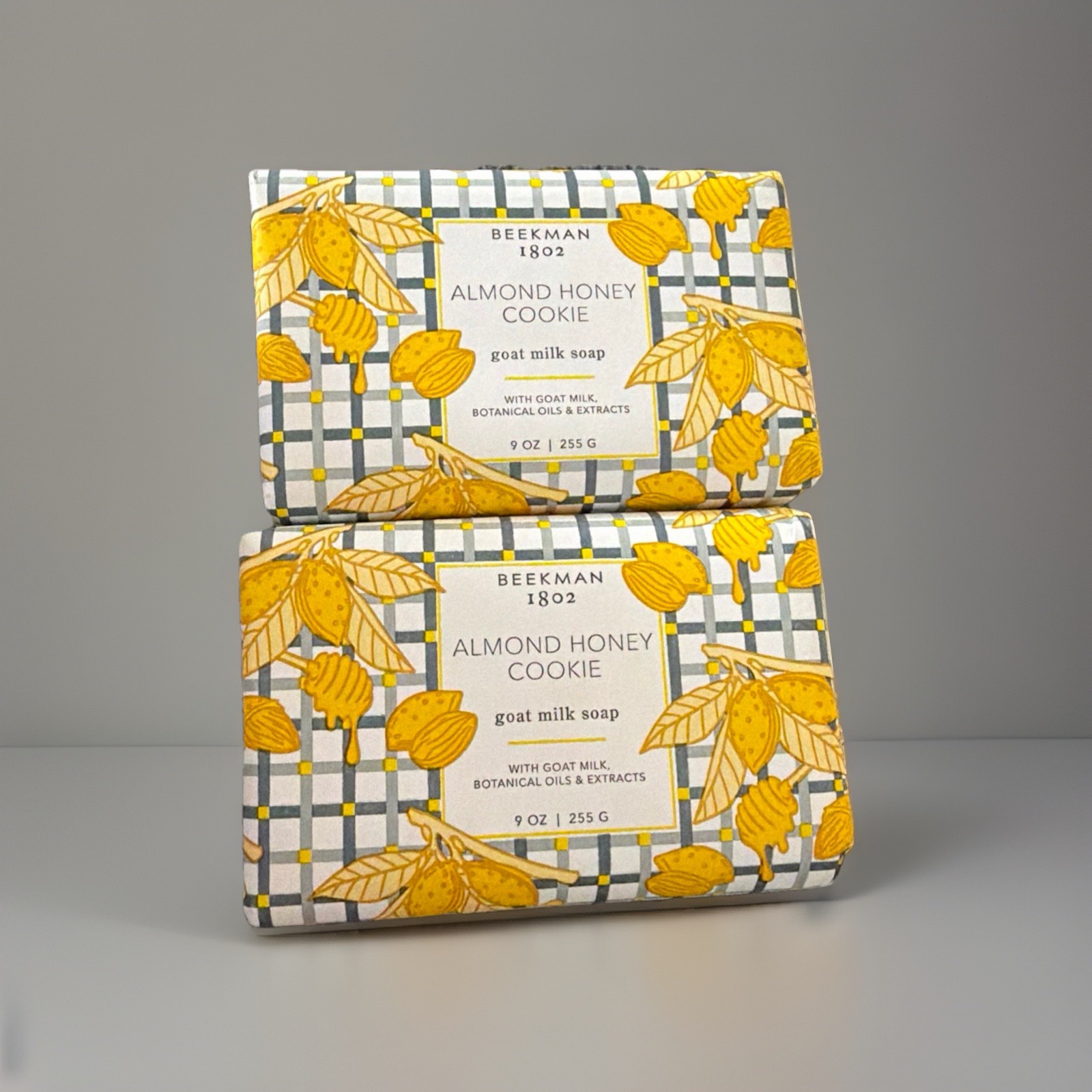 2 Beekman 1802 Almond Honey Cookie Goat Milk Soap Bars 9 oz Each New