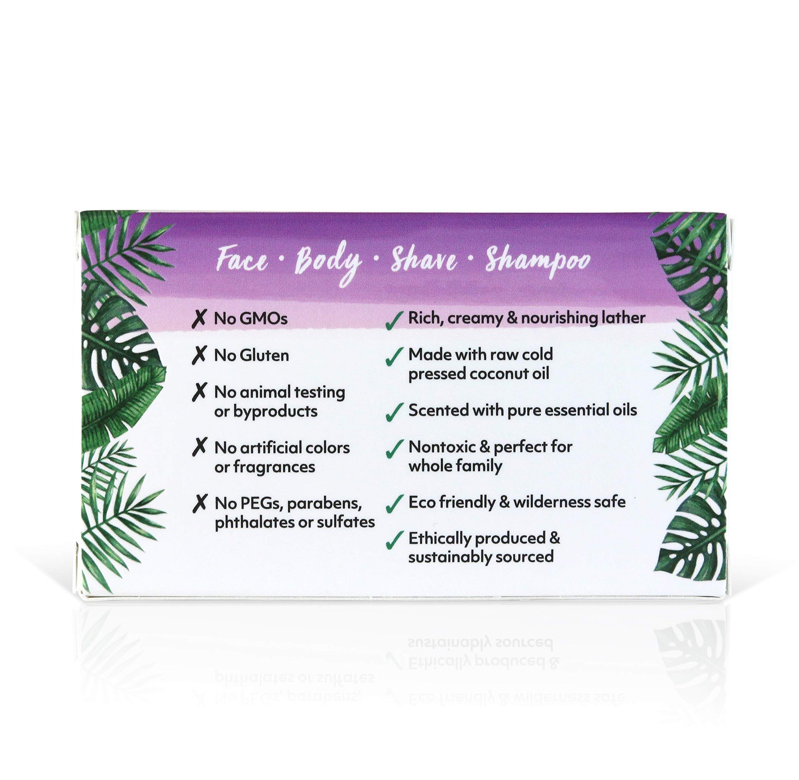 “Coco Fiji Soap Bar for Face and Body Infused 7 Ounce (Pack of 2), Purple
