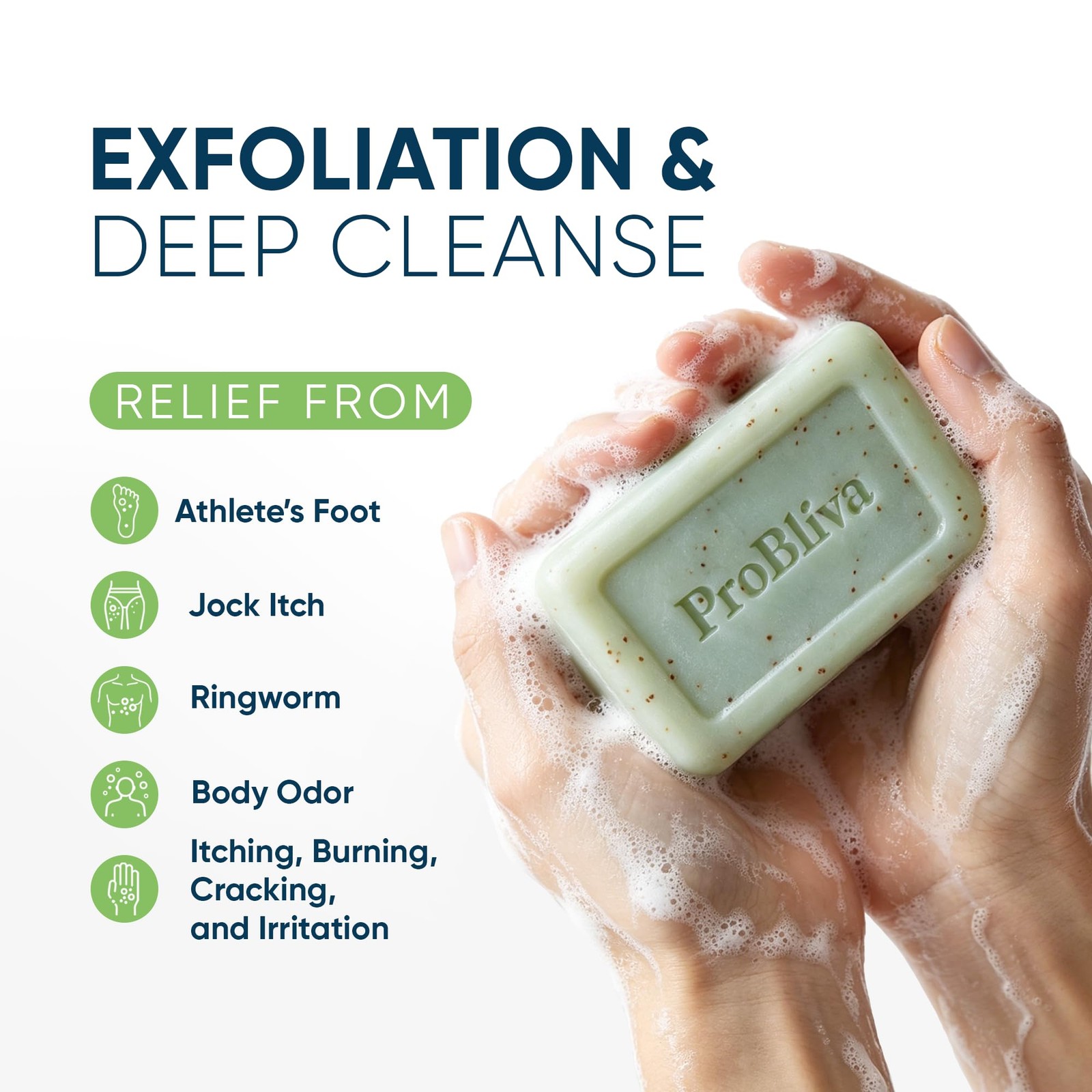 Antifungal Soap Bar with Tea Tree Oil & Charcoal, 16.9 Fl Oz (Pack of 1)