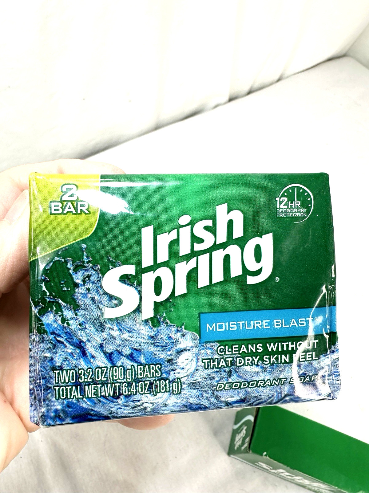 3 Irish Spring Bar Soap Moisture Blast Deodorant 3.2 Oz Lot NOS Sealed Free Ship