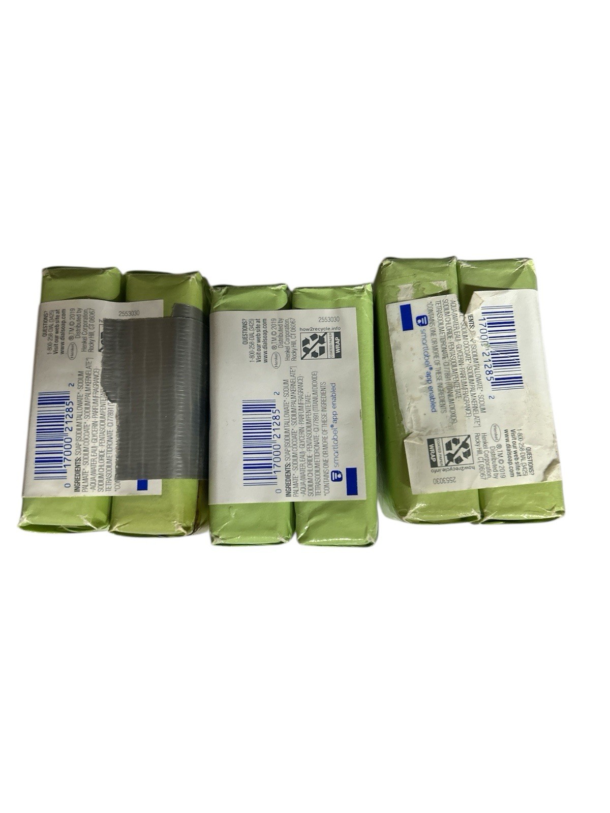 6 BARS Of Dial Basics Hypoallergenic Bar Soap 3.2 Oz Ea DAMAGED TAPED SEE PHOTOS