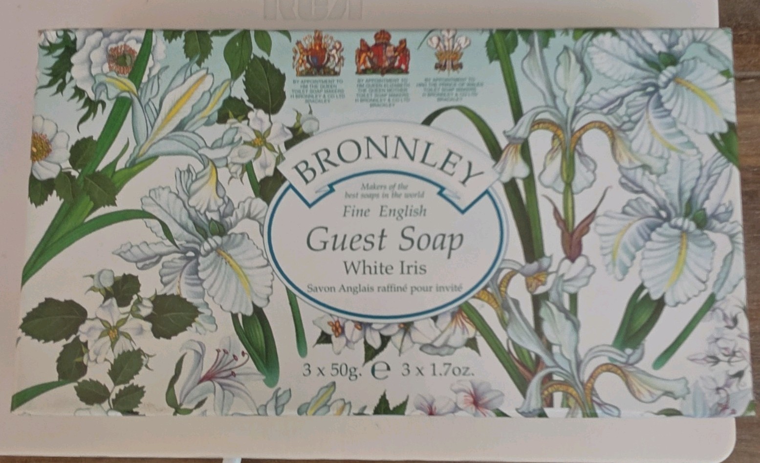 Bronnley Guest Soap Multipack White Iris Scent 3 x 50g (1.7 oz)