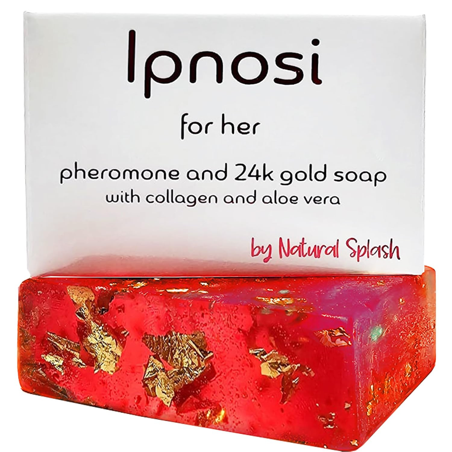 Lpnosi Pheromone Soap for Women, Luxurious Bar with 24K Gold, Collagen & Aloe Ve