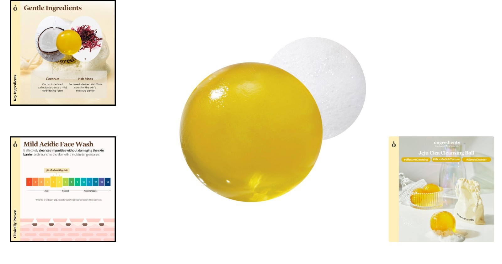 Hydrating Jelly Ball Face Cleanser with Natural Centella Asiatica, 3.8 Oz