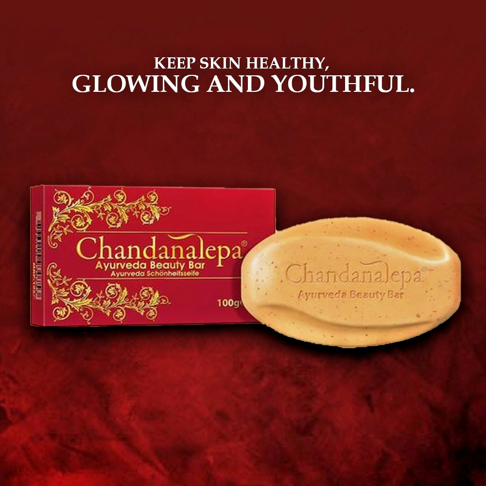 CHANDANALEPA Ayurveda Beauty Scrubbing Soap Bar Herbal Body Health Skin 100g