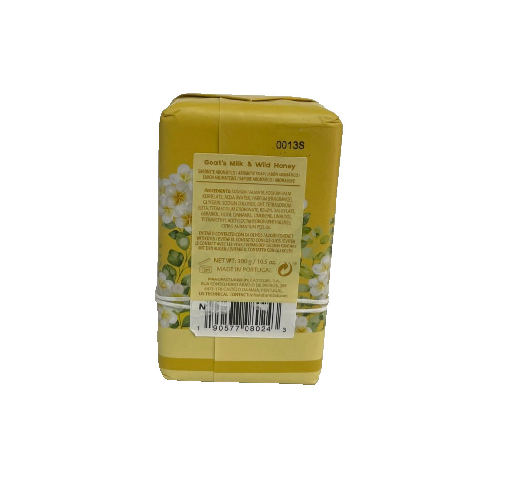 Casa Dos Aromas Goat’s Milk & Wild Honey Soap Bar 10.5 oz Made in Portugal