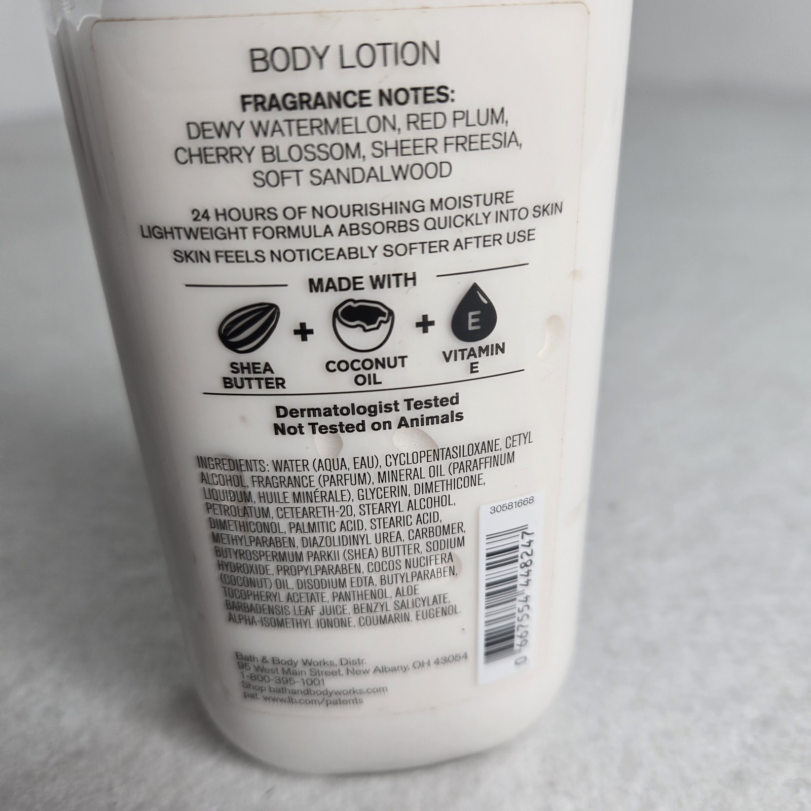 Bath & Body Works Cherry Blossom Body Lotion 8 fl oz – Shea Butter Vitamin E